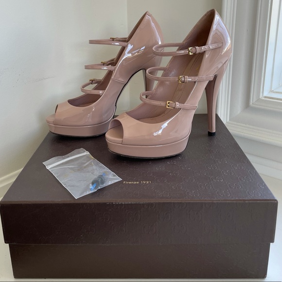 GUCCI heels platform blush size 38 - Picture 1 of 10
